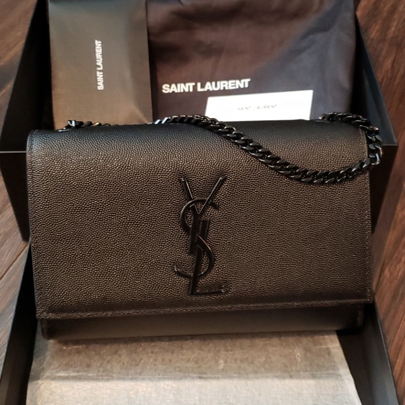 YSL Black Small Kate Bag with Matte Black Hardware - Picture 2 of 11